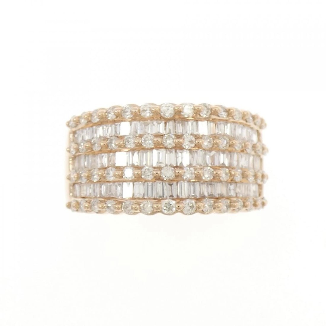 K18PG DIAMOND RING: K18PG Diamond Ring Brand: Unbranded Type: Diamond Ring Material: K18PG, Main Stone/Creation Natural Color: Pink gold Size: US 6 1/4 Accessories: None Accessories Notice: When purchasing pre-owned
