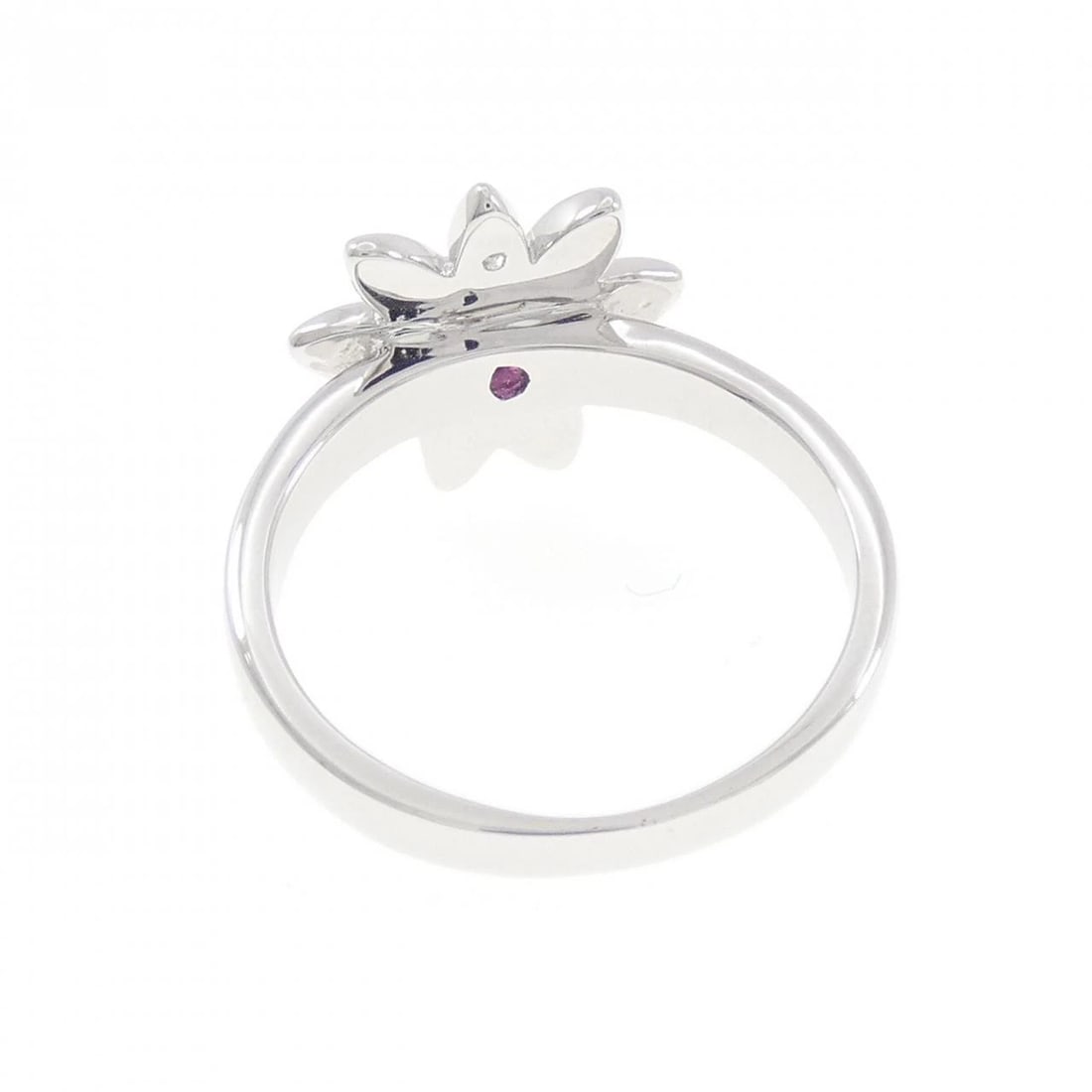 18KWG FLOWER GARNET RING - 3