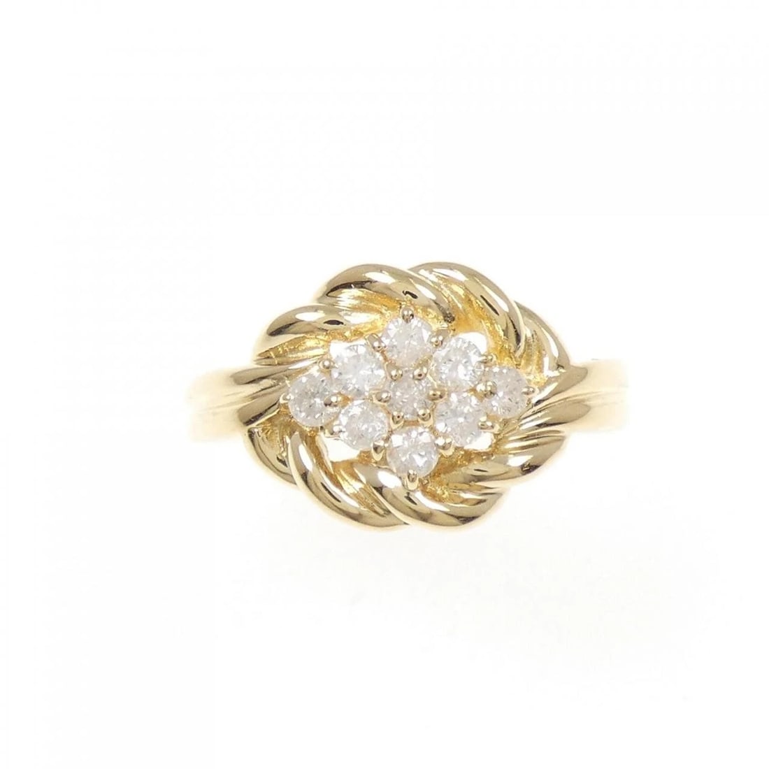 K18YG DIAMOND RING - 2