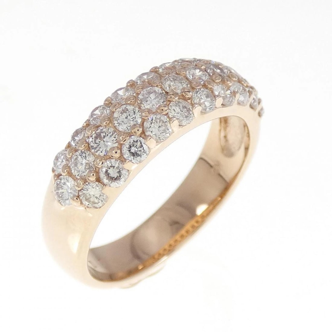 K18PG DIAMOND RING: K18PG Diamond Ring Brand: Unbranded Type: Diamond Ring Material: 18k Pink Gold, Main Stone/Creation Natural Color: Pink Gold Size: US 6 1/4 Accessories: None Accessories Notice: When purch