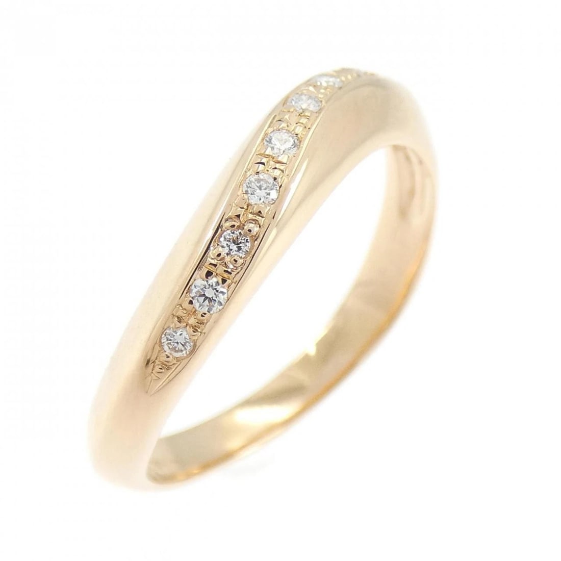 K18PG DIAMOND RING: K18PG Diamond Ring Brand: Unbranded Type: Diamond Ring Material: 18k Pink Gold, Main Stone/Creation Natural Color: Pink Gold Size: US 5 1/4 Accessories: None Accessories Notice: When purchasing