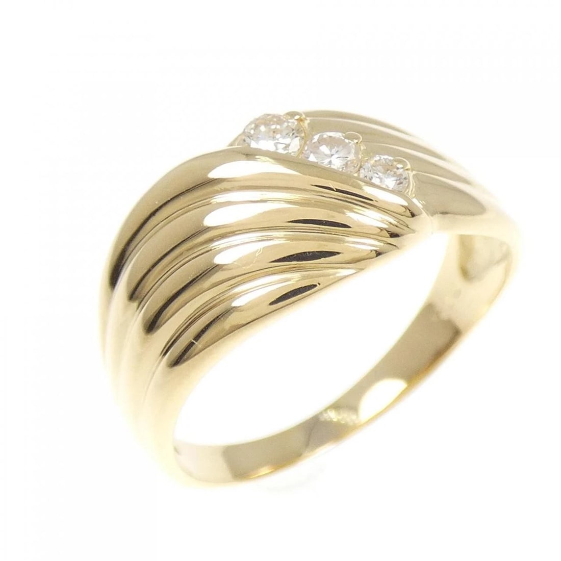 K18YG DIAMOND RING: K18YG Diamond Ring Brand: Unbranded Type: Diamond Ring Material: 18K Yellow Gold, Main Stone/Creation Natural Color: Yellow Gold Size: US 6 1/2 Accessories: None Accessories Notice: When purchasing