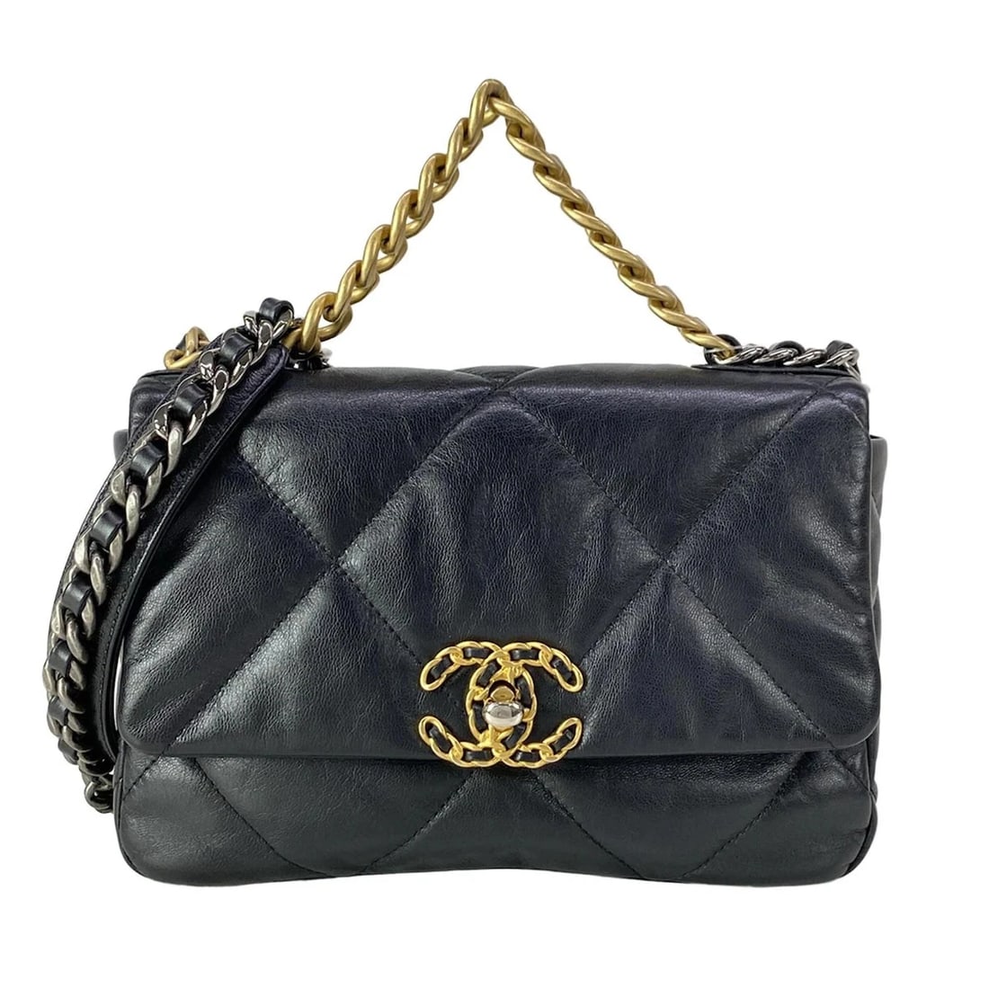 CHANEL SHINY LAMBSKIN SHOULDER BAG (1 of 7)