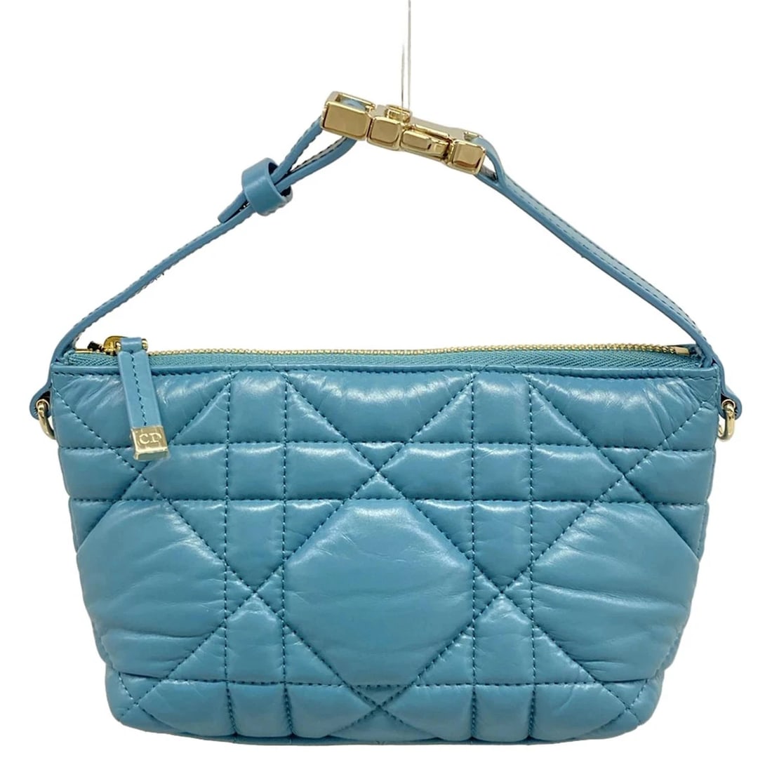 CHRISTIANDIOR CANAGE NOMAD POUCH NAVY NYLON LEATHER HANDBAG: ChristianDior Canage Nomad Pouch Navy Nylon Leather Handbag Brand: DIOR/ChristianDior Type: Handbag Material: Exterior Material Nylon, Leather Color: Exterior Color Navy Size: Height : 4.53 inch (11.5