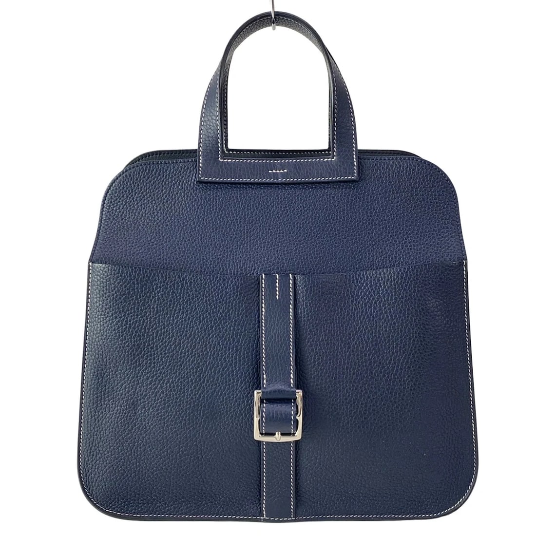 HERMES HALZAN 31 BLUE NUIT TAURILLON CLEMENCE - A HANDBAG: HERMES Halzan 31 Blue Nuit Taurillon Clemence - A Handbag Brand: HERMES Type: Handbag Material: Exterior Material Taurillon Clemence Color: Exterior Color Blue Nuit Size: Height : 11.02 inch (28 cm) W