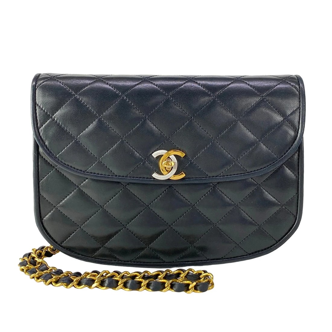 CHANEL LIMITED EDITION / HALF MOON / MATELASSE BLACK LAMBSKIN: CHANEL Limited Edition / Half Moon / Matelasse Black Lambskin Brand: CHANEL Type: Shoulder Bag Material: Exterior Material Lambskin Color: Exterior Color Black Size: Height : 6.3 inch (16 cm) Width : 