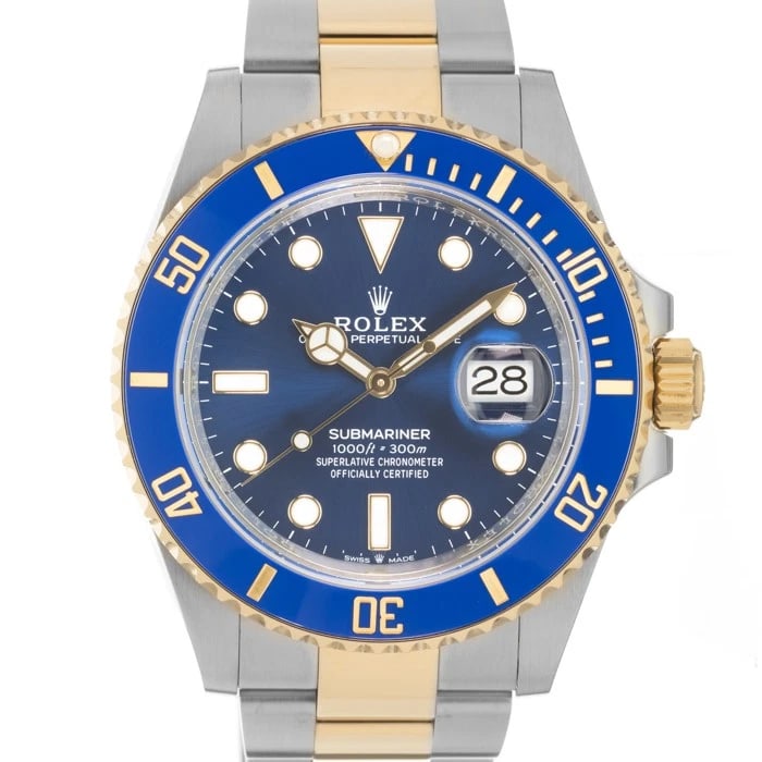 ROLEX SUBMARINER DATE WATCH: ROLEX Submariner Date Watch Brand: ROLEX Type: Wristwatch Material: Case Material Stainless Steel/Yellow Gold, Band Material Stainless Steel, Yellow Gold Color: Case Color Silver, Gold, Dial Color
