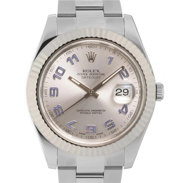 ROLEX DATEJUST SILVE BLUE WATCH: ROLEX Datejust Silve Blue Watch Brand: ROLEX Type: Wristwatch Material: Case Material Stainless Steel × White Gold, Band Material Stainless Steel Color: Case Color Silver, Dial Color Silver, Band col