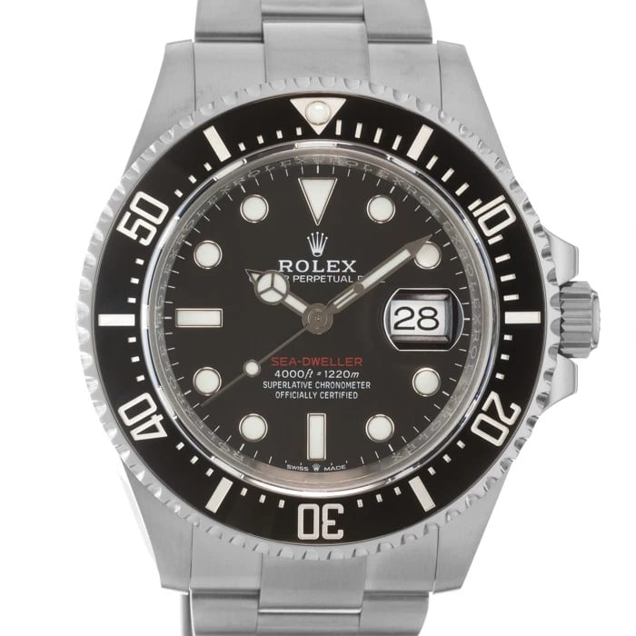 ROLEX SEA DWELLER WATCH: ROLEX Sea Dweller Watch Brand: ROLEX Type: Wristwatch Material: Case Material Stainless Steel, Band Material Stainless Steel Color: Case Color Silver, Dial Color Black, Band color Silver Size: Case Si