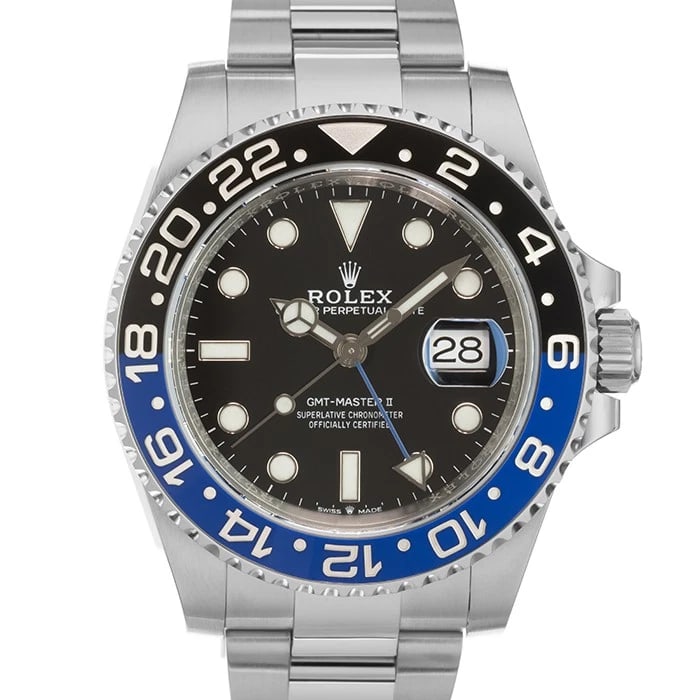ROLEX GMT MASTER OYSTER WATCH: ROLEX GMT Master Oyster Watch Brand: ROLEX Type: Wristwatch Material: Case Material Stainless Steel, Band Material Stainless Steel Color: Case Color Silver, Dial Color Black, Band color Silver Size: C