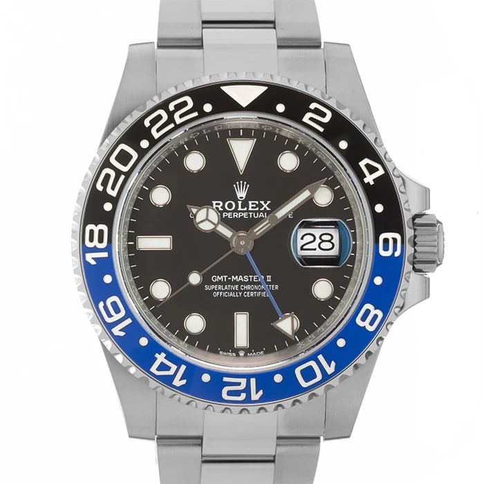 ROLEX GMT MASTER OYSTER WATCH: ROLEX GMT Master Oyster Watch Brand: ROLEX Type: Wristwatch Material: Case Material Stainless Steel, Band Material Stainless Steel Color: Case Color Silver, Dial Color Black, Band color Silver Size: C