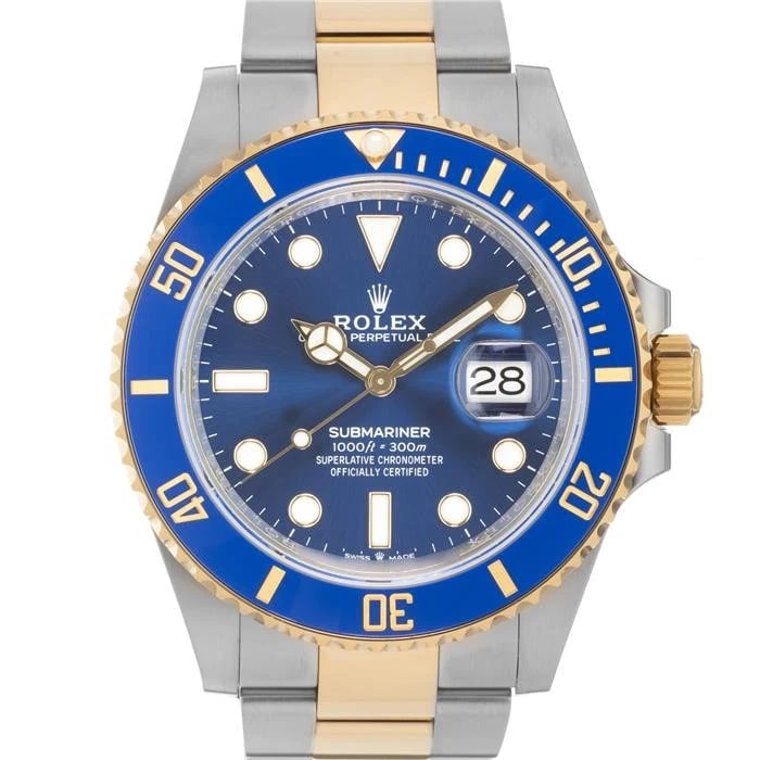 ROLEX SUBMARINER DATE WATCH: ROLEX Submariner Date Watch Brand: ROLEX Type: Wristwatch Material: Case Material Stainless Steel, Yellow Gold, Band Material Stainless Steel, Yellow Gold Color: Case Color Silver, Gold, Dial Color Bl