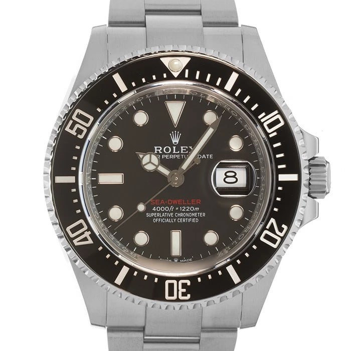 ROLEX SEA DWELLER WATCH: ROLEX Sea Dweller Watch Brand: ROLEX Type: Wristwatch Material: Case Material Stainless Steel, Band Material Stainless Steel Color: Case Color Silver, Dial Color Black, Band color Silver Size: Case Si