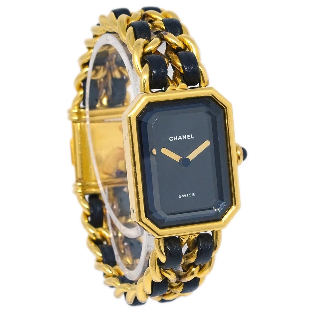 CHANEL PREMIERE QUARTZ WATCH GOLD WATCH: Chanel Premiere Quartz Watch Gold Watch Brand: CHANEL Type: Wristwatch Material: Case Material Gold Plated, Band Material Gold Plated, Leather Color: Case Color Black, Gold, Dial Color Black, Gold, Ba