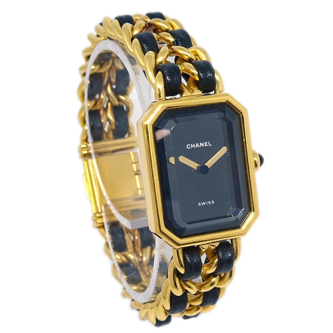 CHANEL PREMIERE QUARTZ WATCH GOLD WATCH: Chanel Premiere Quartz Watch Gold Watch Brand: CHANEL Type: Wristwatch Material: Case Material Gold Plated, Band Material Gold Plated, Leather Color: Case Color Black, Gold, Dial Color Black, Gold, Ba