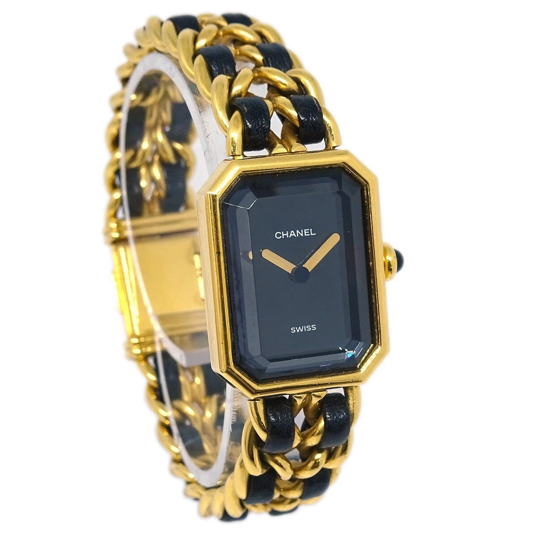 CHANEL PREMIERE QUARTZ WATCH GOLD WATCH: Chanel Premiere Quartz Watch Gold Watch Brand: CHANEL Type: Wristwatch Material: Case Material Gold Plated, Band Material Gold Plated, Leather Color: Case Color Black, Gold, Dial Color Black, Gold, Ba