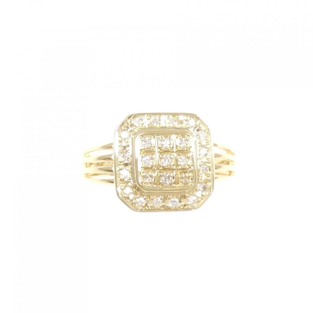 K18YG DIAMOND RING - 2