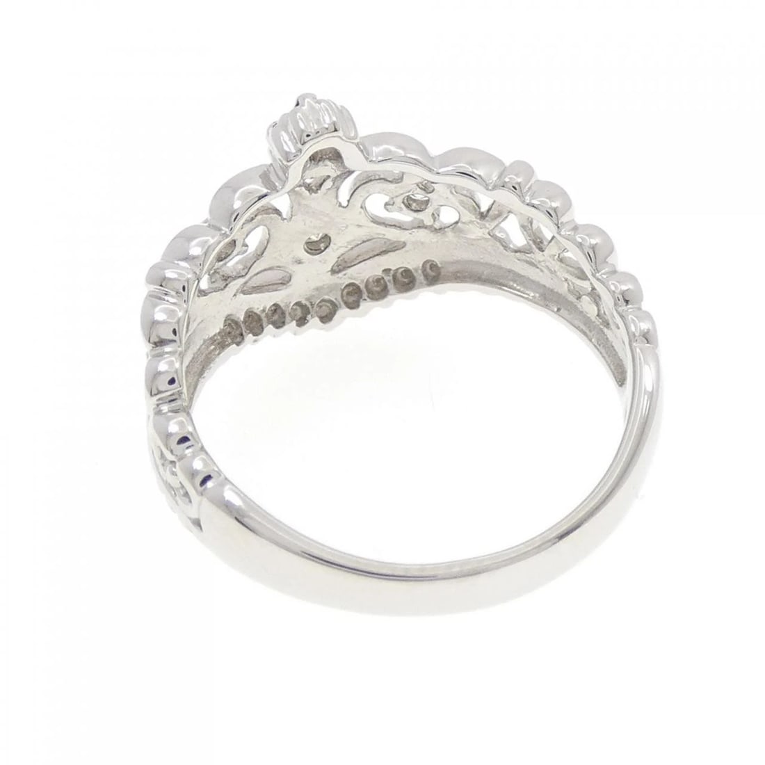 PT900 CROWN DIAMOND RING - 2