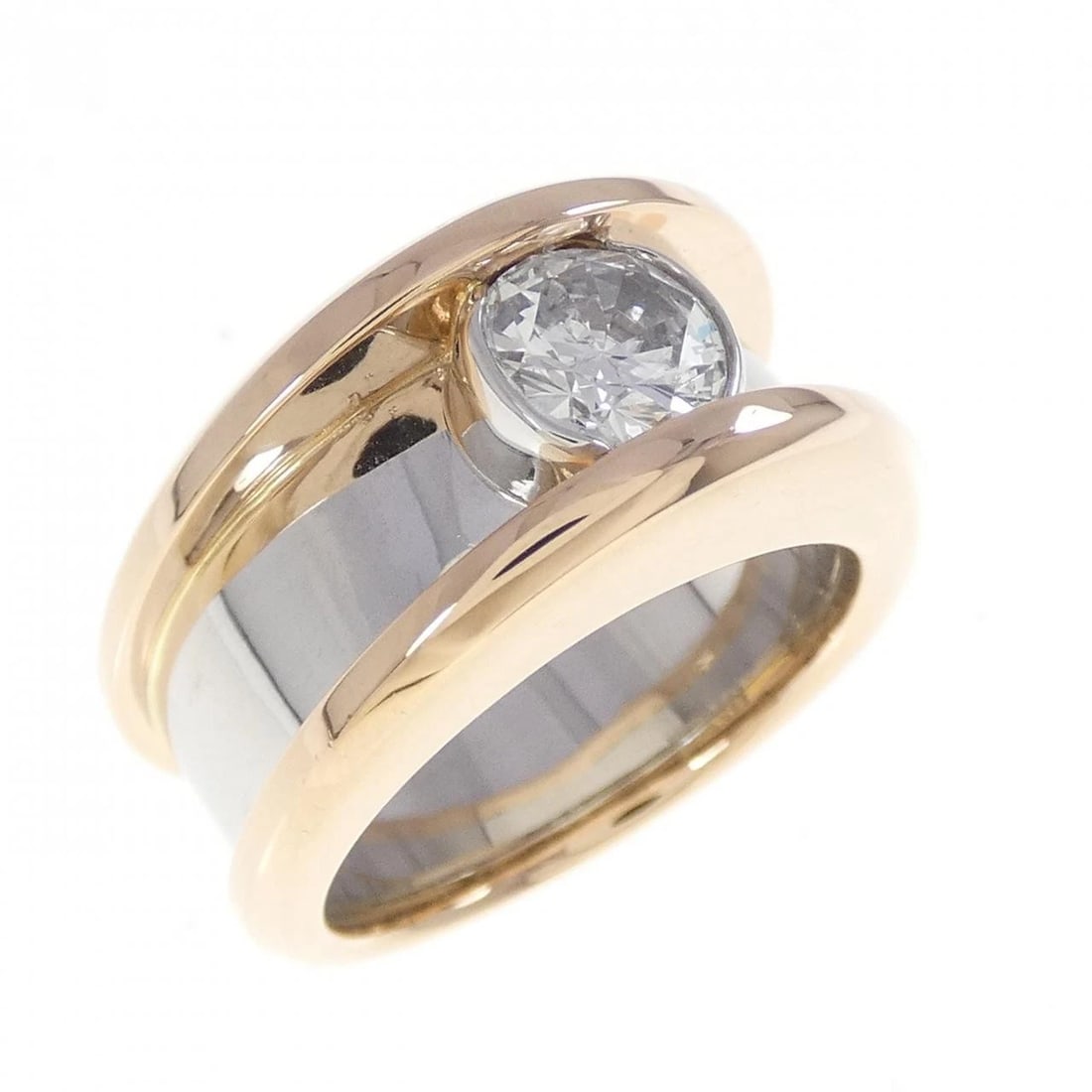 K18PG/PT900 DIAMOND RING: K18PG/PT900 Diamond Ring Brand: Unbranded Type: Diamond Ring Material: Platinum90018K Pink Gold, Main Stone/Creation Natural Color: Platinum Size: US 7 1/2 Accessories: None Accessories Notice: When