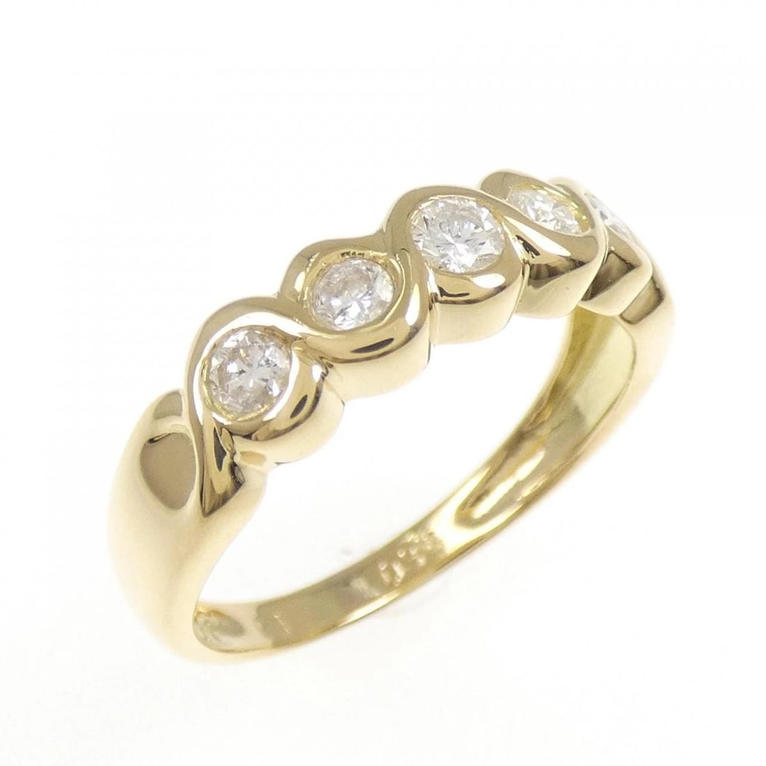 K18YG DIAMOND RING: K18YG Diamond Ring Brand: Unbranded Type: Diamond Ring Material: 18K Yellow Gold, Main Stone/Creation Natural Color: Yellow Gold Size: US 6 1/4 Accessories: None Accessories Notice: When purchasing