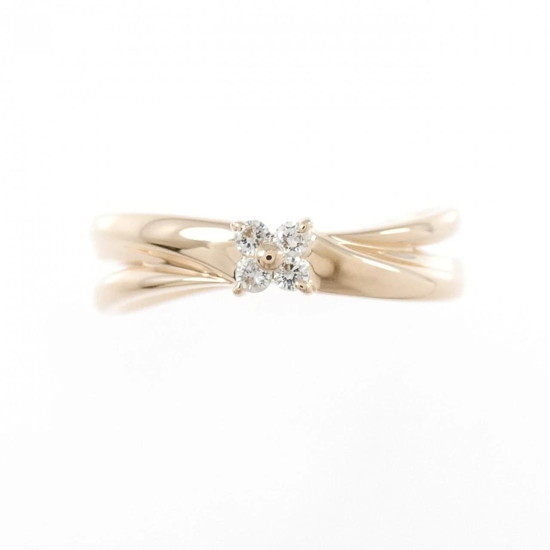 K18PG FLOWER DIAMOND RING - 2