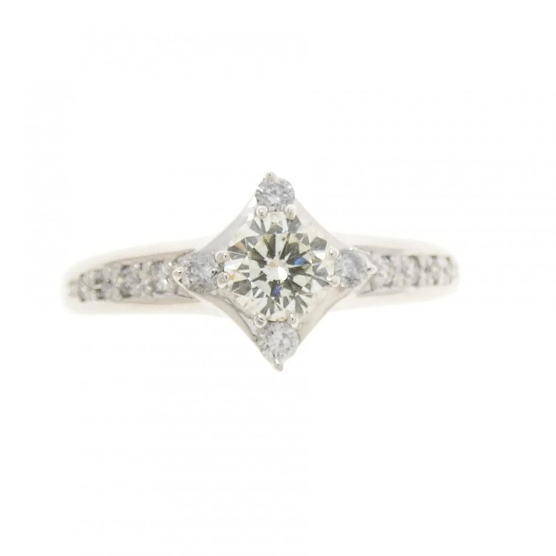 K18WG DIAMOND RING - 2
