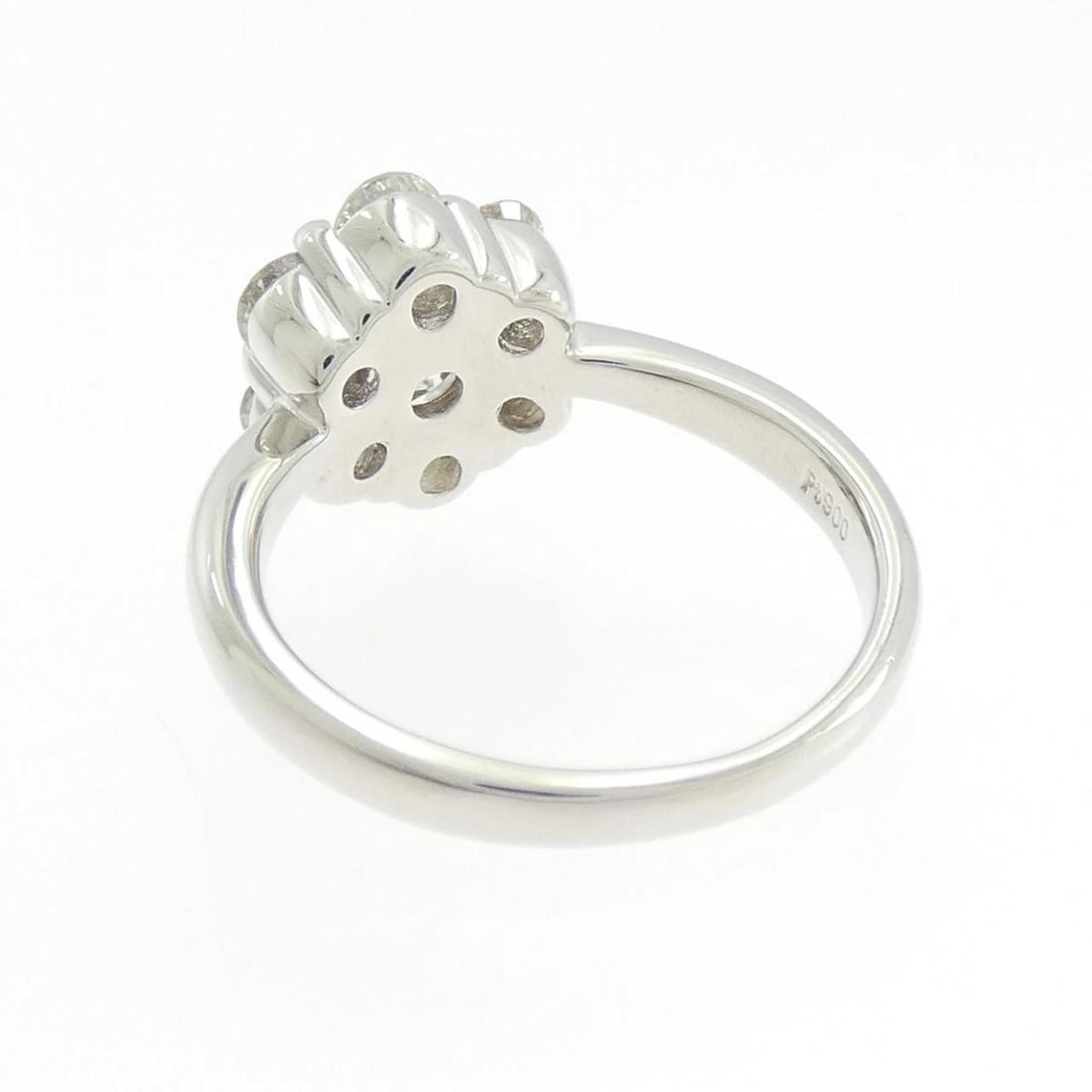PT900 FLOWER DIAMOND RING - 3