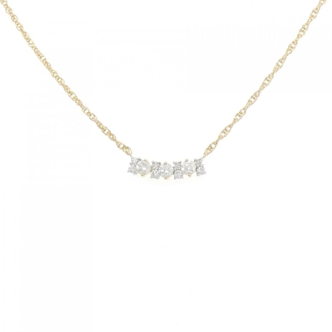 K18YG/K18WG DIAMOND NECKLACE: K18YG/K18WG Diamond Necklace Brand: Unbranded Type: Diamond Necklace Material: 18K Yellow Gold18k White Gold, Main Stone/Creation Natural Color: Yellow Gold White Gold Size: Actual Size Pendant