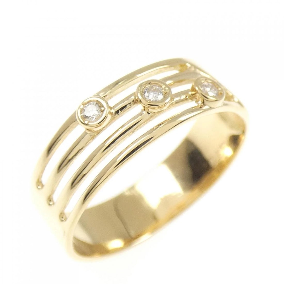K18YG DIAMOND RING: K18YG Diamond Ring Brand: Unbranded Type: Diamond Ring Material: 18K Yellow Gold, Main Stone/Creation Natural Color: Yellow Gold Size: US 5 Accessories: None Accessories Notice: When purchasing