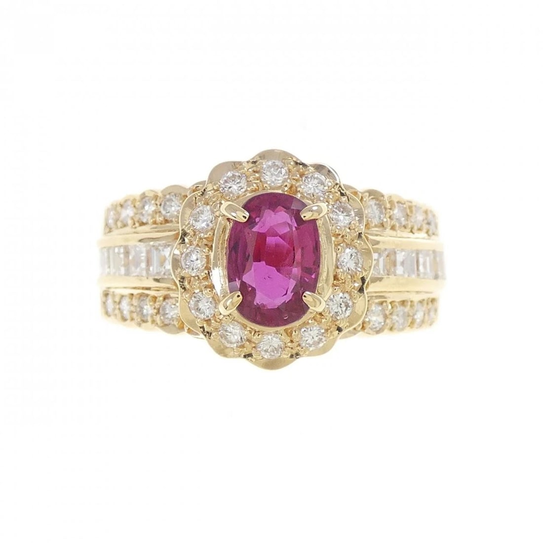 18K YELLOW GOLD RUBY RING - 2