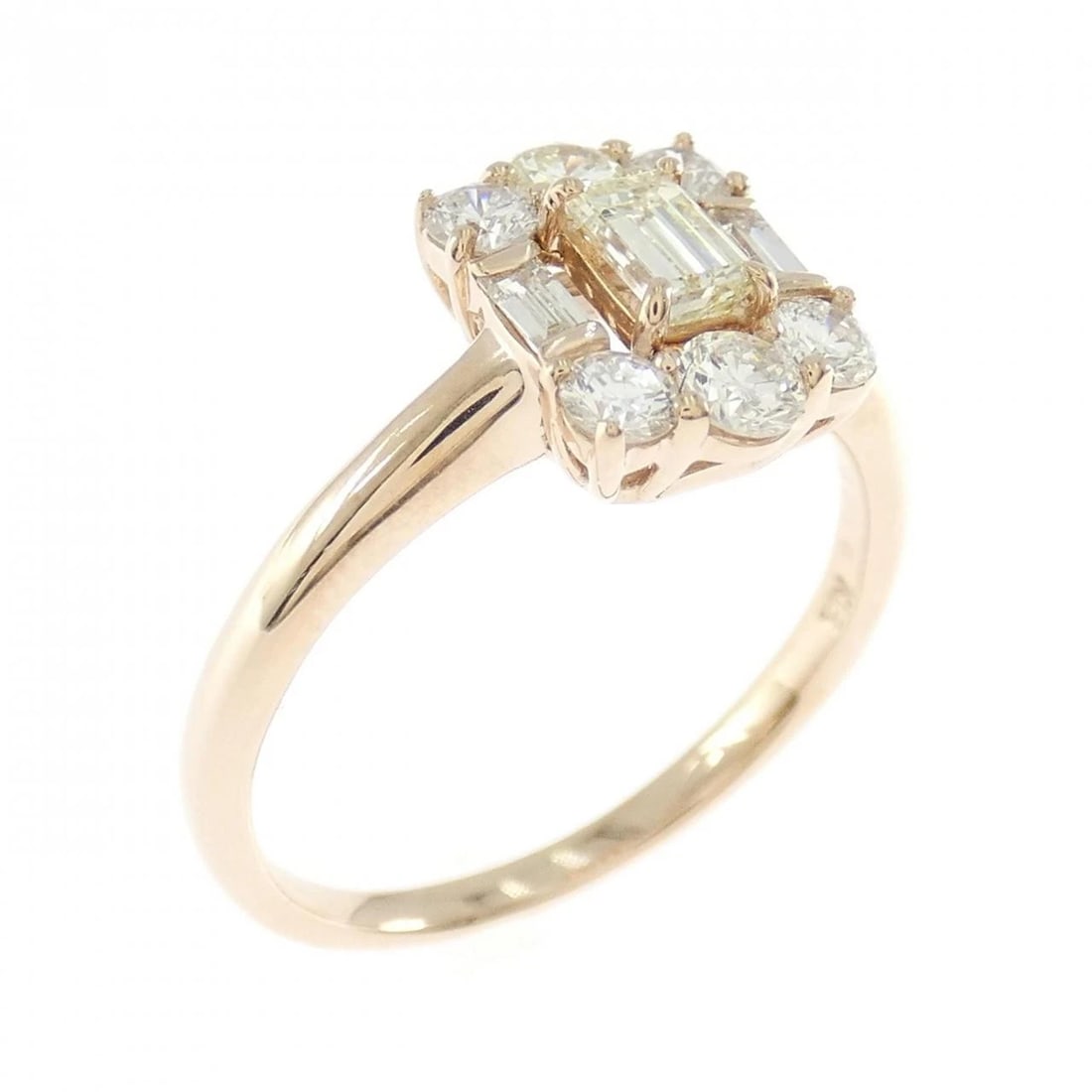K18PG DIAMOND RING: K18PG Diamond Ring Brand: Unbranded Type: Diamond Ring Material: 18k Pink Gold, Main Stone/Creation Natural Color: Pink Gold Size: US 6 1/4 Accessories: None Accessories Notice: When purchasing
