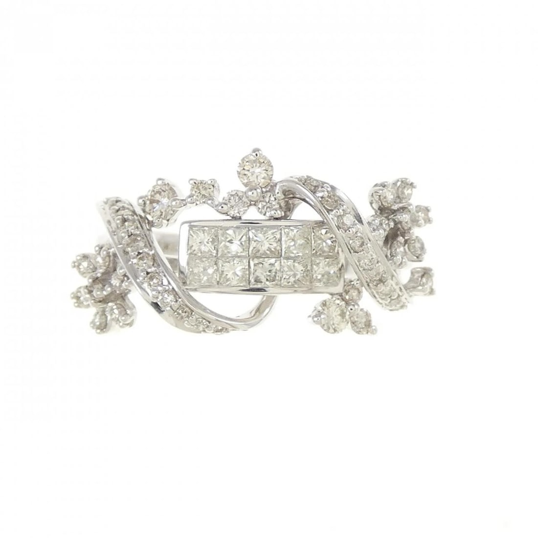 K18WG DIAMOND RING - 2