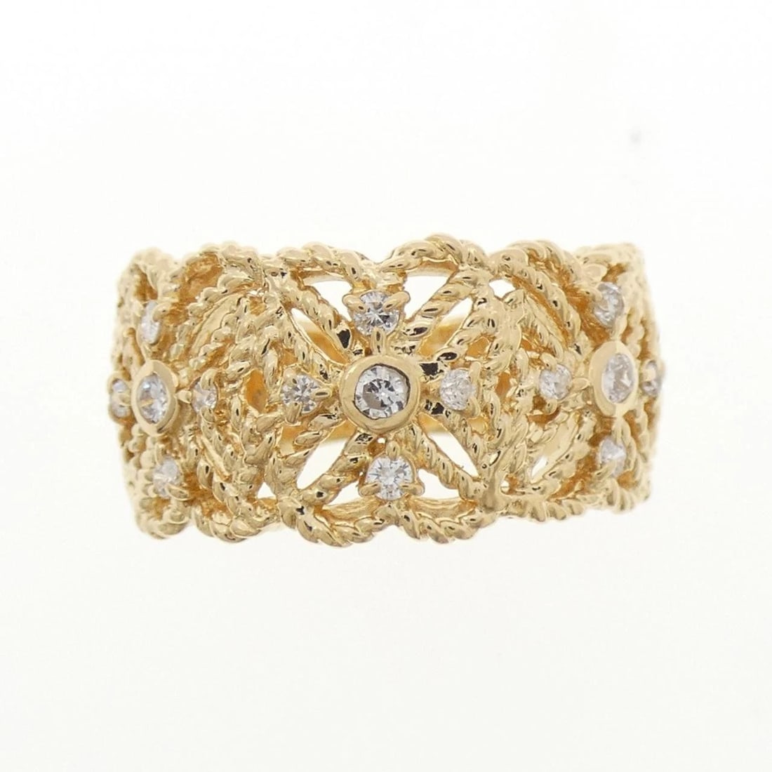 K18YG DIAMOND RING - 2