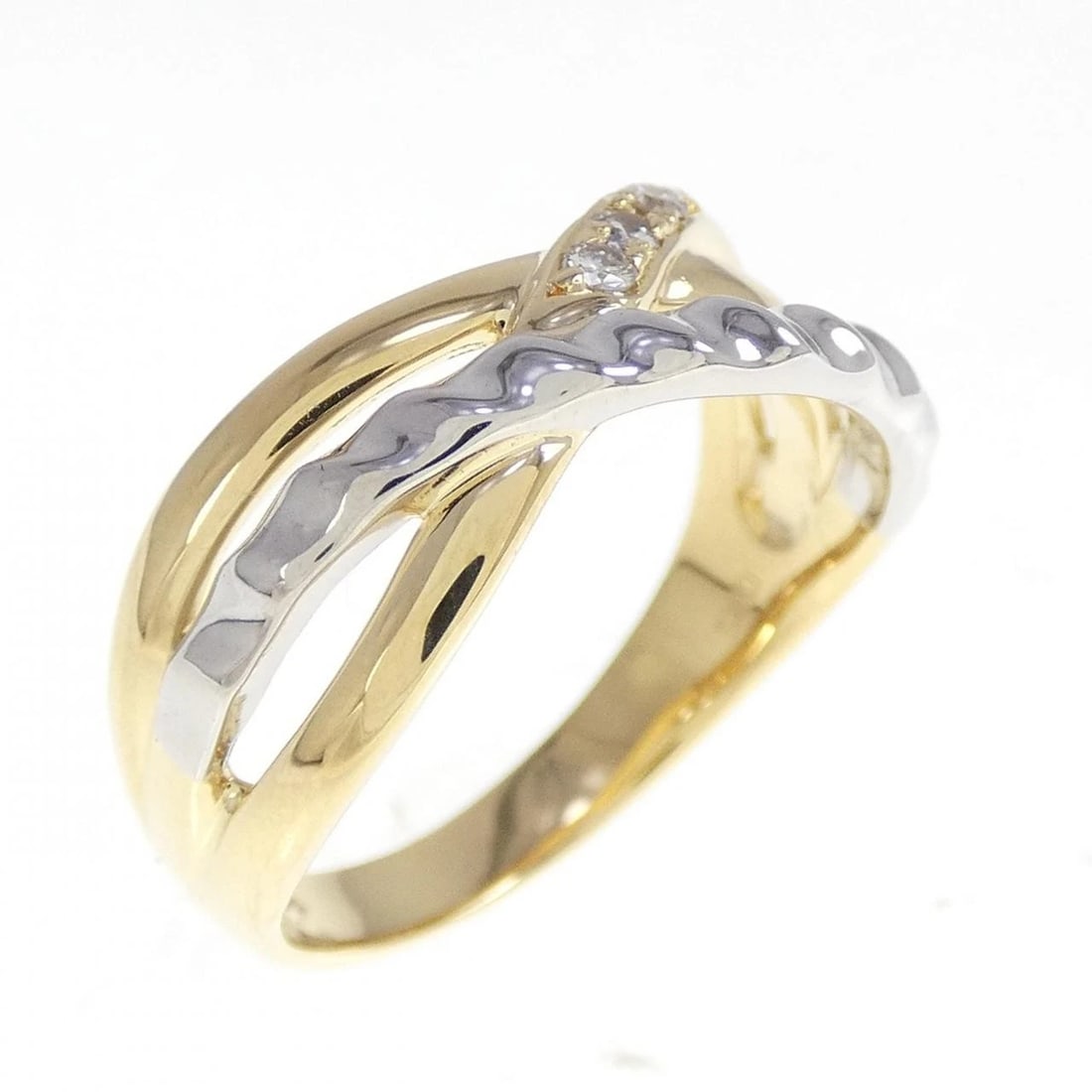 K18YG/PT900 DIAMOND RING: K18YG/PT900 Diamond Ring Brand: Unbranded Type: Diamond Ring Material: 18K Yellow GoldPlatinum900, Main Stone/Creation Natural Color: Yellow GoldPlatinum Size: US 5 3/4 Accessories: None Accessories