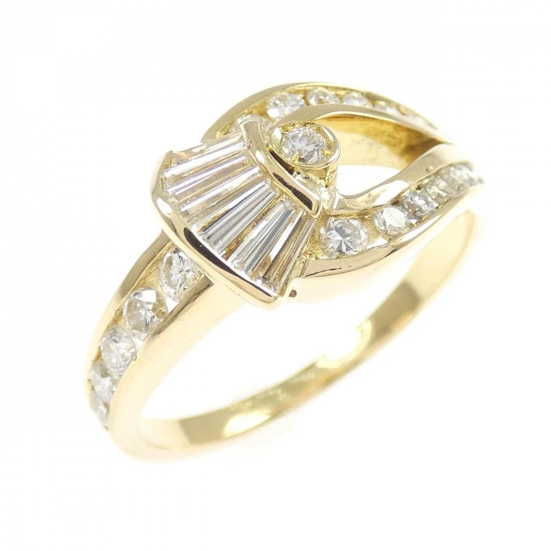 750YG DIAMOND RING: 750YG diamond ring Brand: Unbranded Type: Diamond Ring Material: 750 yellow gold, Main Stone/Creation Natural Color: Yellow Gold Size: US 6 1/4 Accessories: None Accessories Notice: When purchasing