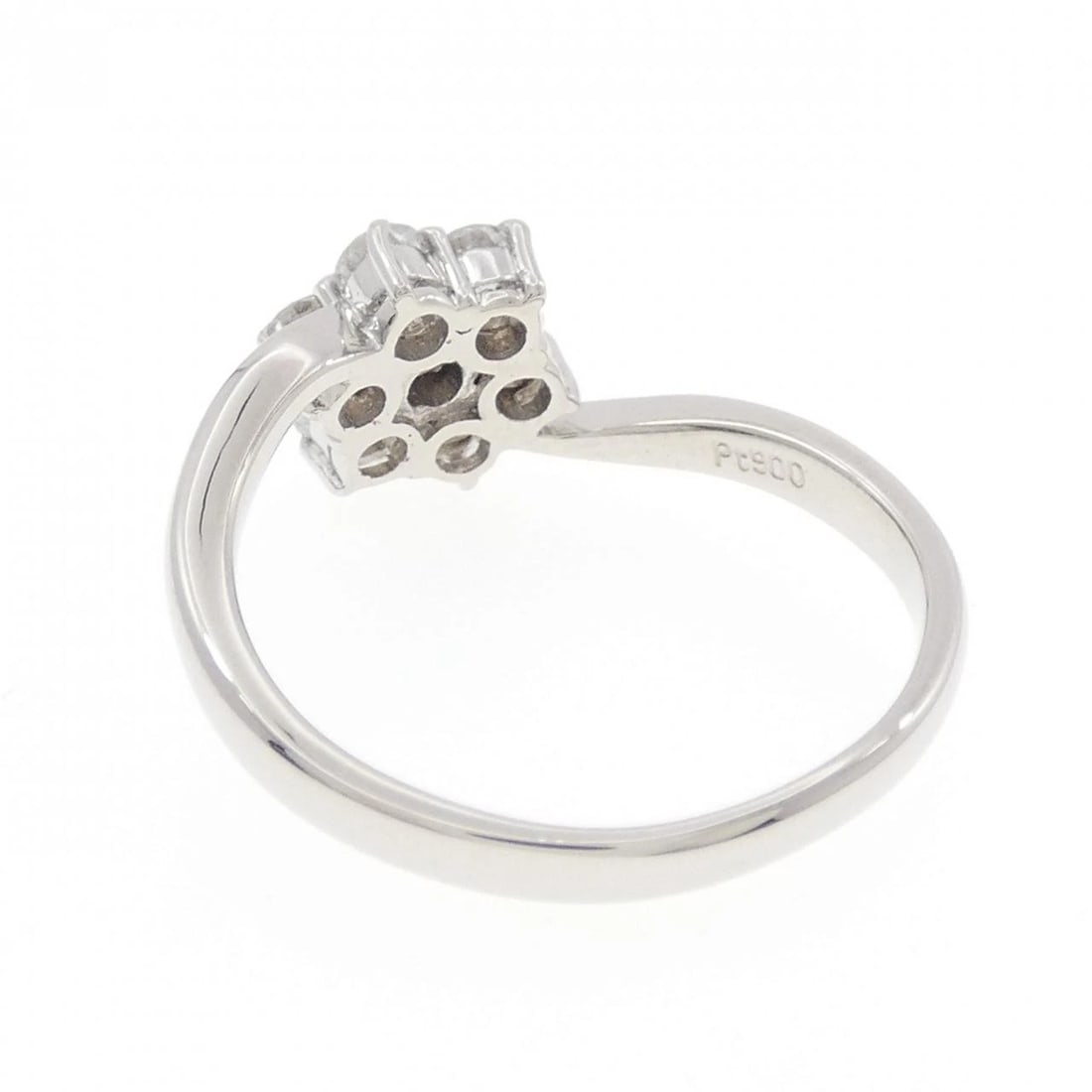PT900 FLOWER DIAMOND RING - 2