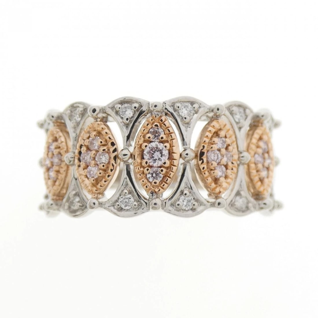 PT950/K18PG DIAMOND RING - 2