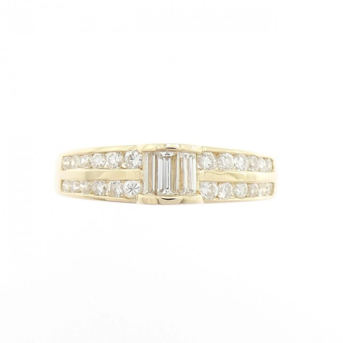 K18YG DIAMOND RING: K18YG Diamond Ring Brand: Unbranded Type: Diamond Ring Material: K18 yellow gold, Main Stone/Creation Natural Color: Yellow Gold Size: US 7 1/4 Accessories: None Accessories Notice: When p