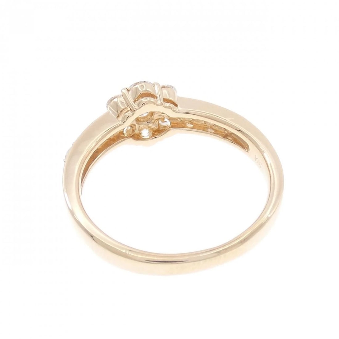 K18PG FLOWER DIAMOND RING - 2