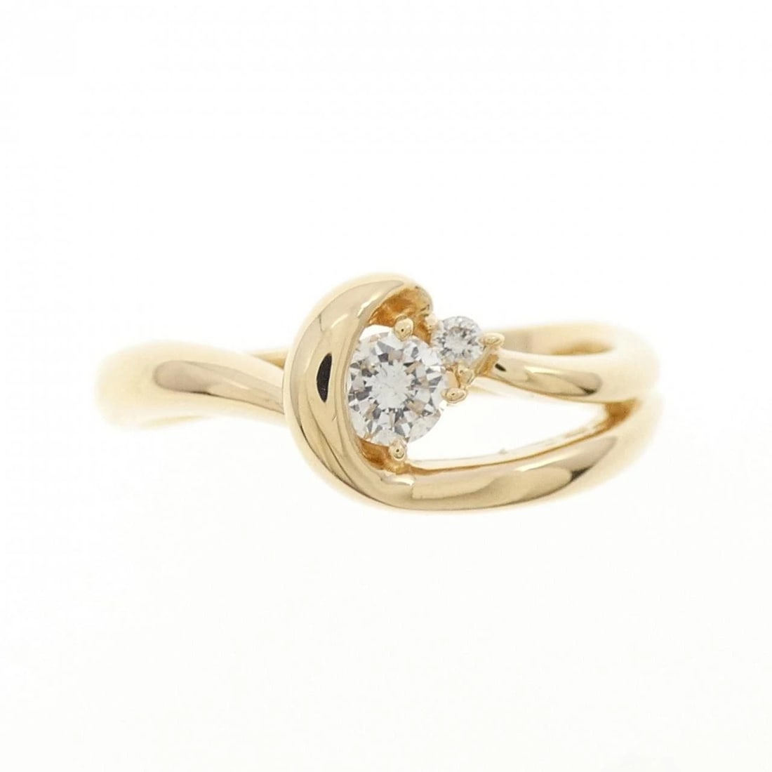 K18YG DIAMOND RING: K18YG Diamond Ring Brand: Unbranded Type: Diamond Ring Material: K18 yellow gold, Main Stone/Creation Natural Color: Yellow Gold Size: US 5 3/4 Accessories: None Accessories Notice: When purchasing