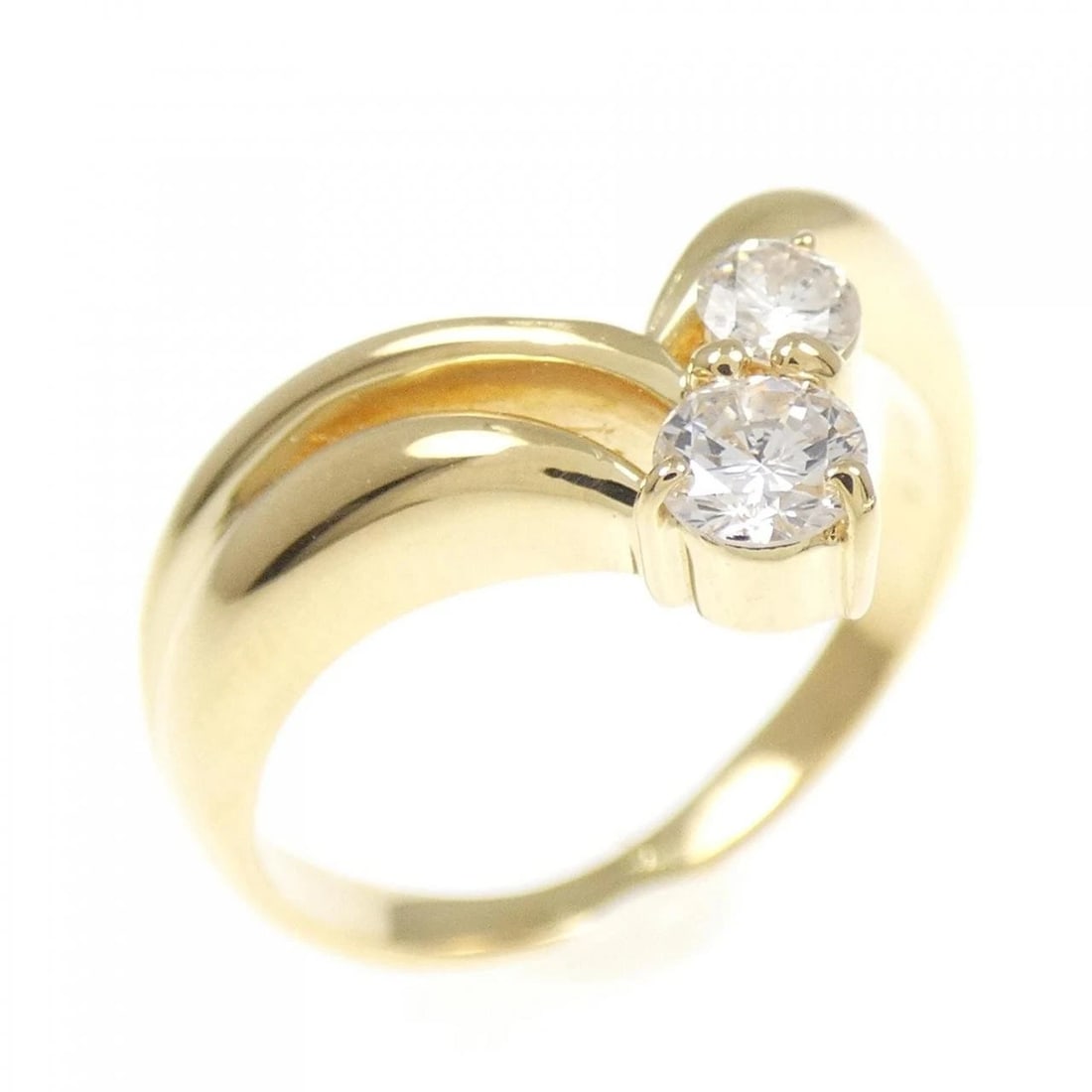 K18YG DIAMOND RING: K18YG Diamond Ring Brand: Unbranded Type: Diamond Ring Material: K18 yellow gold, Main Stone/Creation Natural Color: Yellow Gold Size: US 6 Accessories: None Accessories Notice: When purchasing