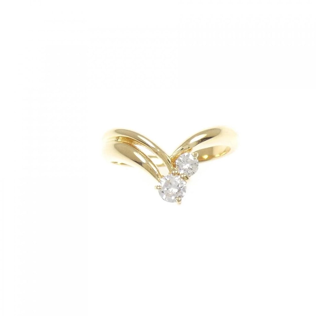 K18YG DIAMOND RING - 2