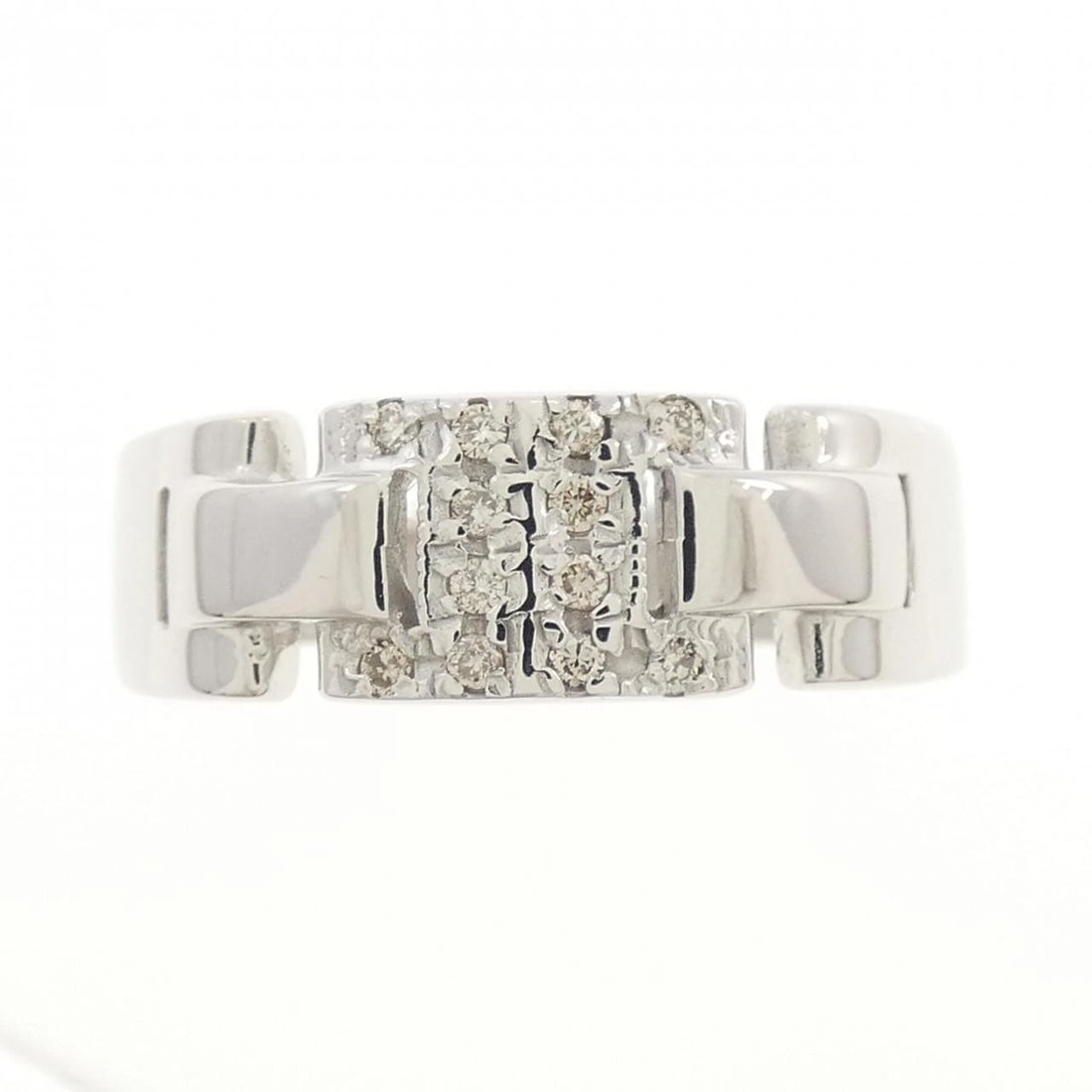 K18WG DIAMOND RING - 2