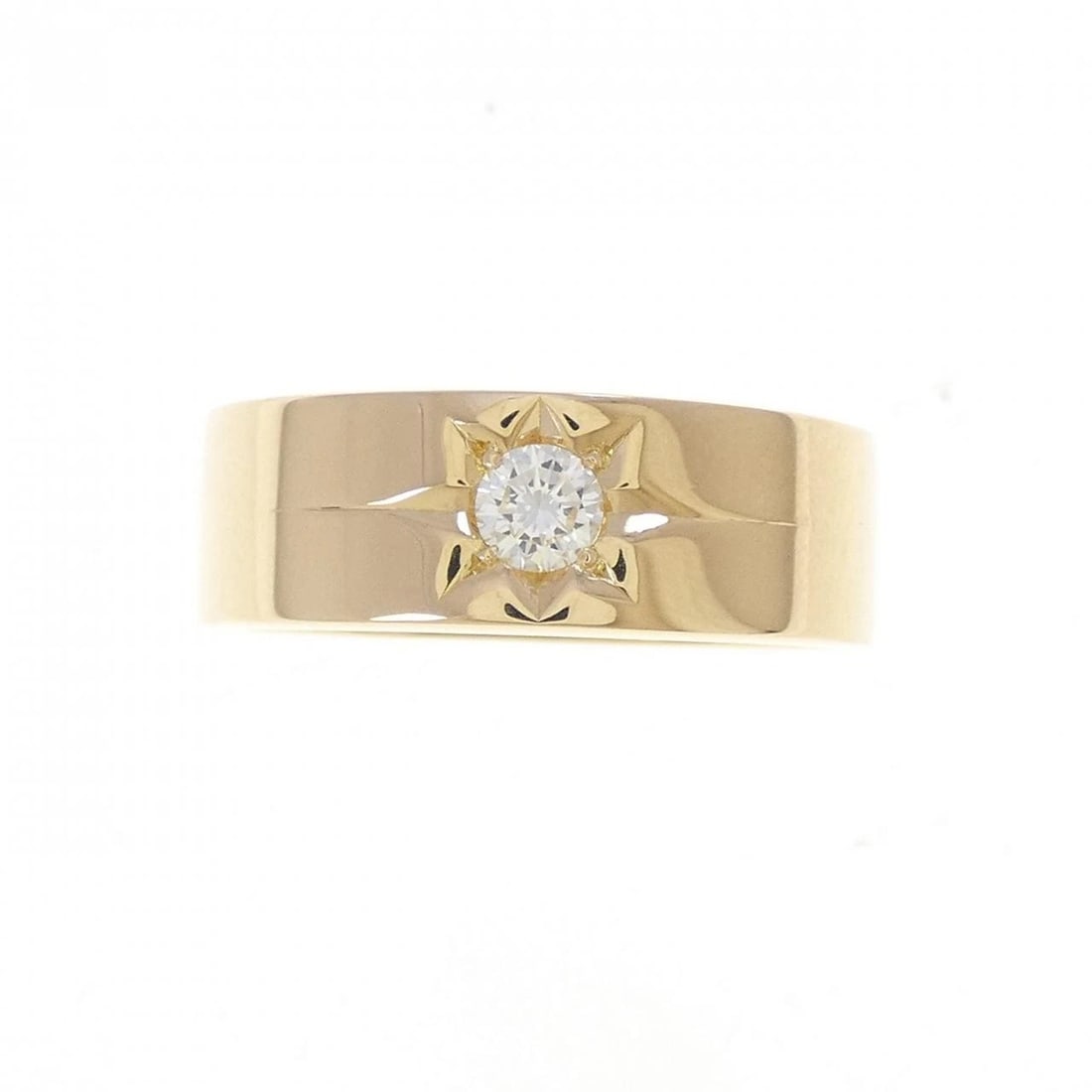 K18YG DIAMOND RING: K18YG Diamond Ring Brand: Unbranded Type: Diamond Ring Material: K18 Yellow Gold, Main Stone/Creation Natural Color: Yellow Gold Size: US 10 1/4 Accessories: None Accessories Notice: When purchasing
