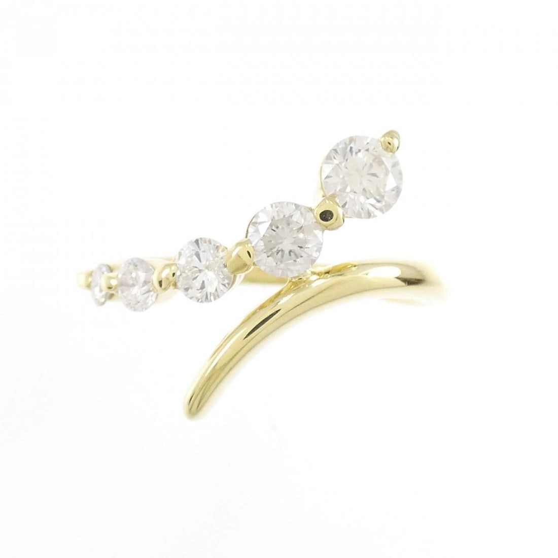 K18YG DIAMOND RING: K18YG Diamond Ring Brand: Unbranded Type: Diamond Ring Material: K18YG, Main Stone/Creation Natural Color: Yellow gold Size: US 6 1/2 Accessories: None Accessories Notice: When purchasing pre-owned