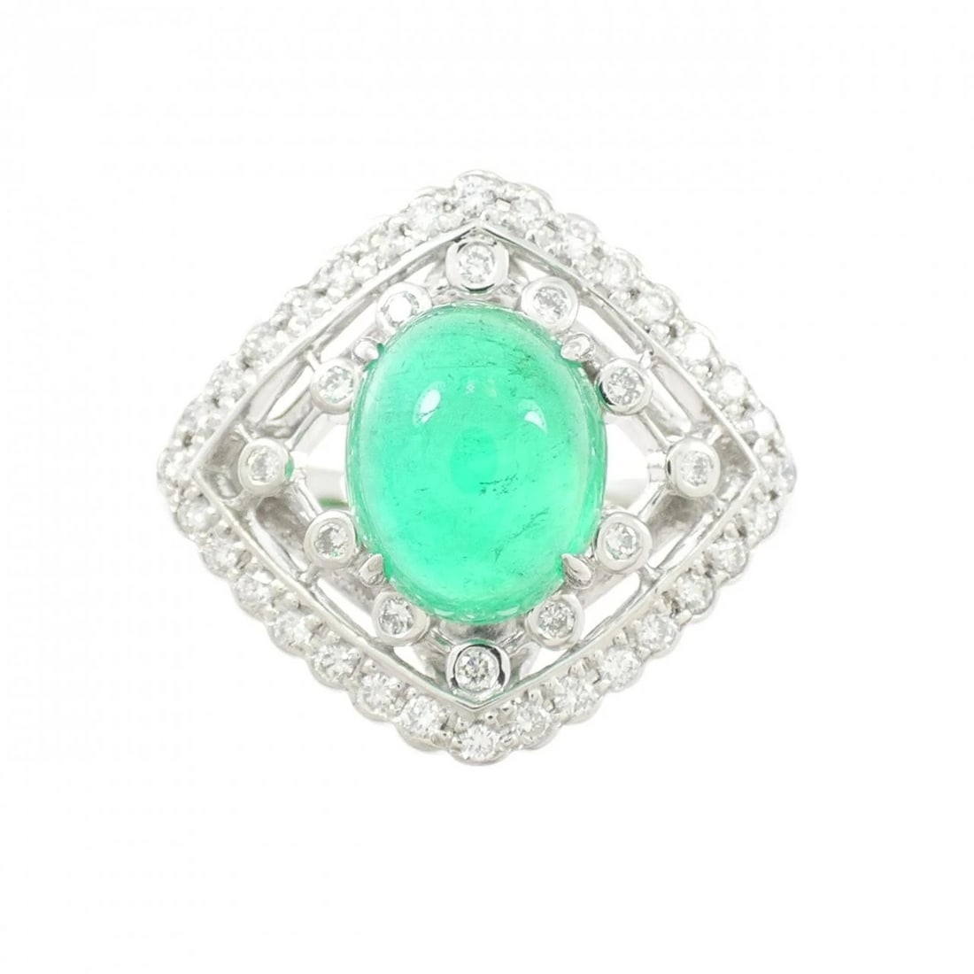 PT900 EMERALD RING - 2