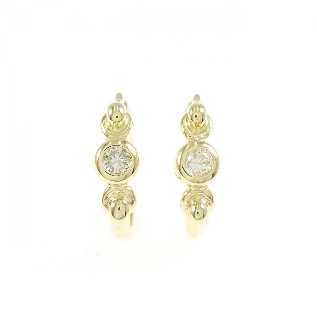 K18YG DIAMOND PIERCE: K18YG Diamond Pierce Brand: Unbranded Type: Diamond Pierce/Earring Material: K18YG, Main Stone/Creation Natural Color: Yellow gold Size: Actual Size Approx. height x width: 16.0mm x 5.0mm