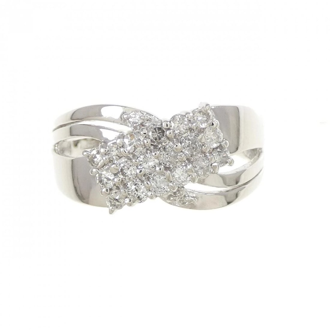 PT900 DIAMOND RING: PT900 Diamond Ring Brand: Unbranded Type: Diamond ring Material: PT900, Main Stone/Creation Natural Color: Silver Size: US 10 Accessories: None Accessories Notice: When purchasing pre-owned goods,