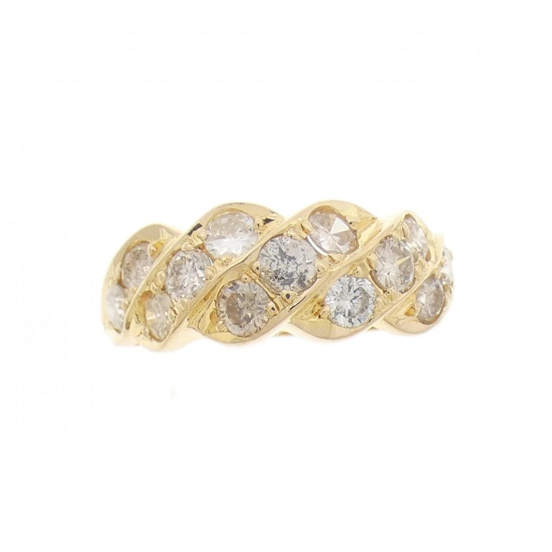 K18YG DIAMOND RING - 2