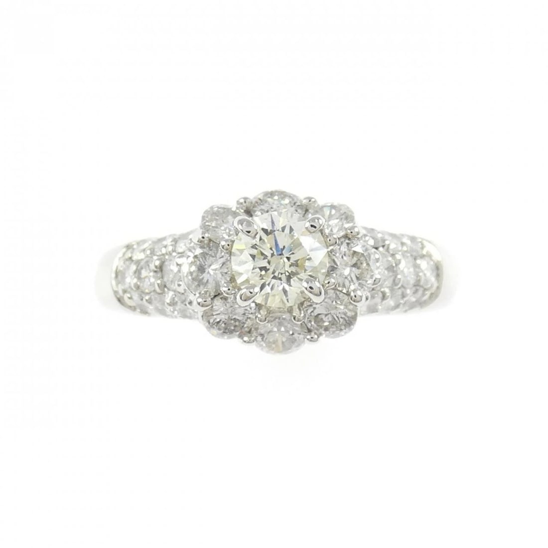 PT900 DIAMOND RING: PT900 Diamond Ring Brand: Unbranded Type: Diamond Ring Material: PT900, Main Stone/Creation Natural Color: Silver Size: US 6 1/4 Accessories: None Accessories Notice: When purchasing pre-owned goods,